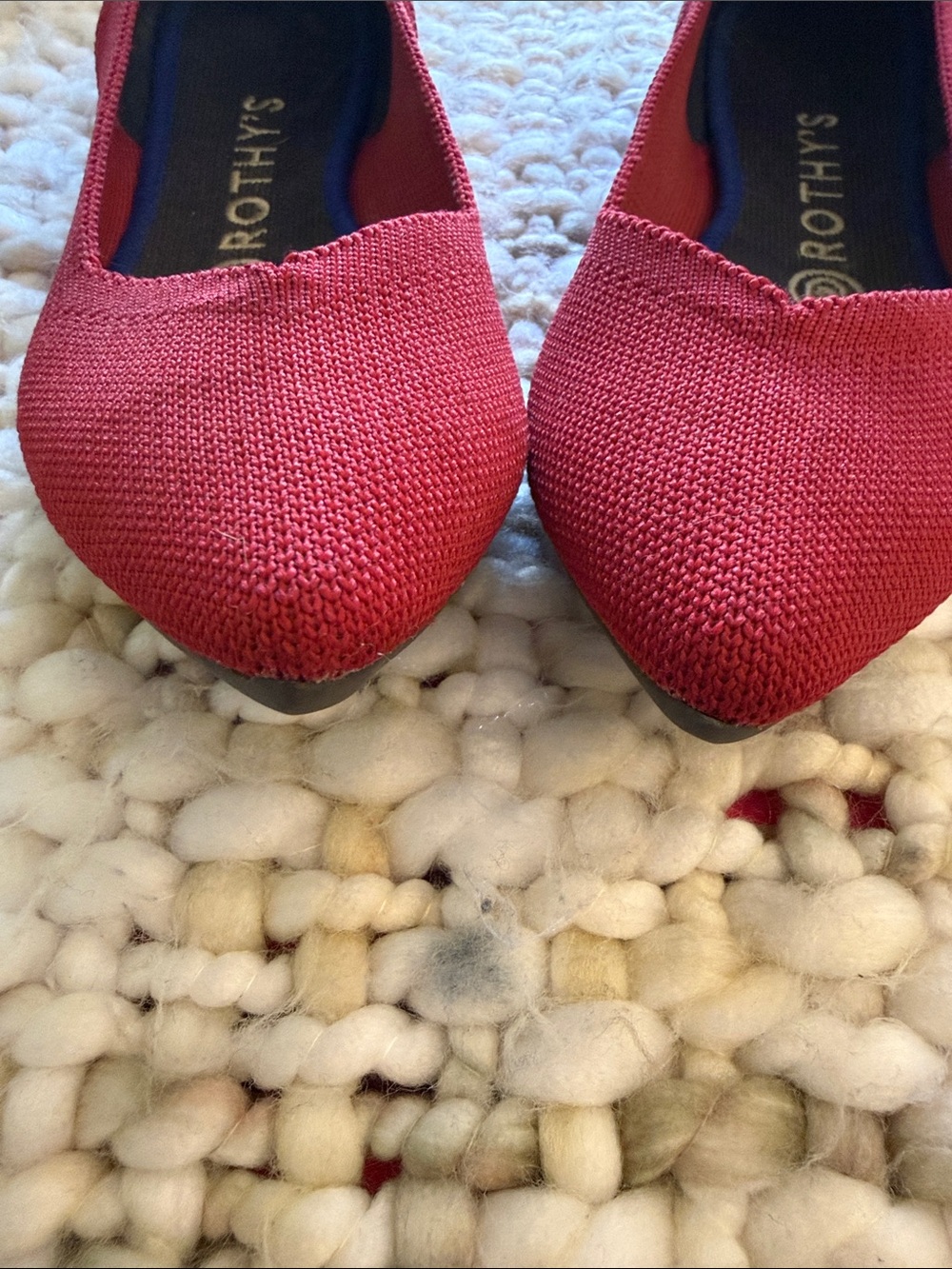 Rothy's Red Pointed Flats size 7.5 - Picture 3 of 4
